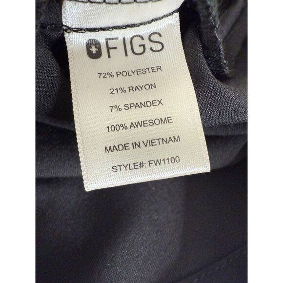 FIGS Scrub Set Women's size L Casma Top Yola Pants Black 2 pc - Picture 5 of 13